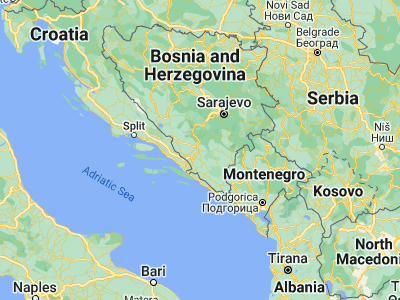 Map showing location of Blagaj (43.25822, 17.8897)