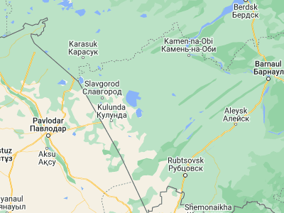 Map showing location of Blagoveshchenka (52.83333, 79.86667)