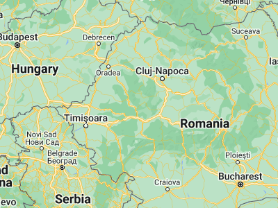 Map showing location of Blăjeni (46.23333, 22.9)