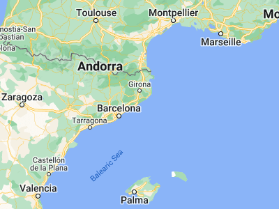 Map showing location of Blanes (41.67419, 2.79036)