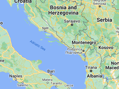 Map showing location of Blato (42.7625, 17.48222)