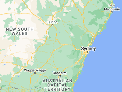 Map showing location of Blayney (-33.53233, 149.25367)