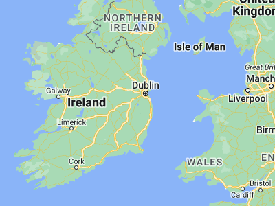 Map showing location of Blessington (53.17, -6.5325)