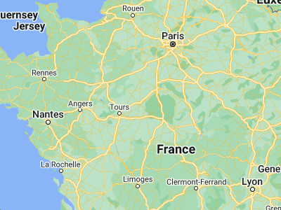 Map showing location of Blois (47.58333, 1.33333)
