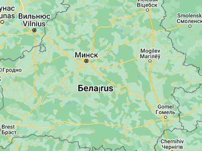 Map showing location of Blon’ (53.5269, 28.1732)