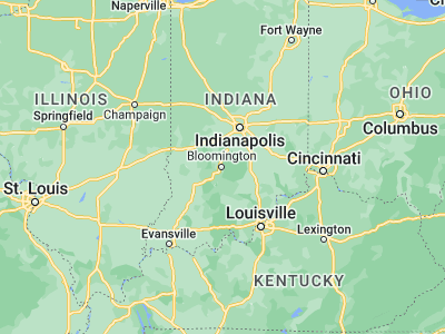 Map showing location of Bloomington (39.16532, -86.52639)