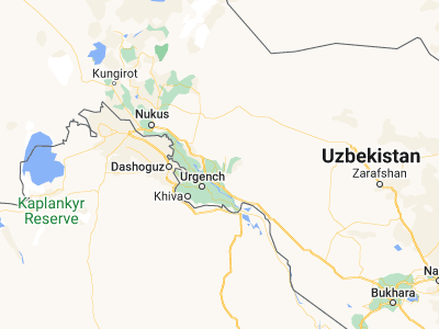 Map showing location of Bo’ston Shahri (41.84607, 60.94744)
