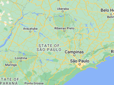 Map showing location of Boa Esperança do Sul (-21.9925, -48.39083)