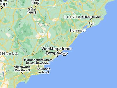 Map showing location of Bobbili (18.56667, 83.36667)
