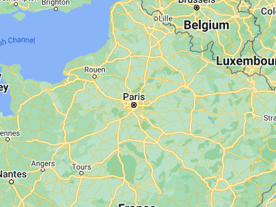 Map showing location of Bobigny (48.9, 2.45)