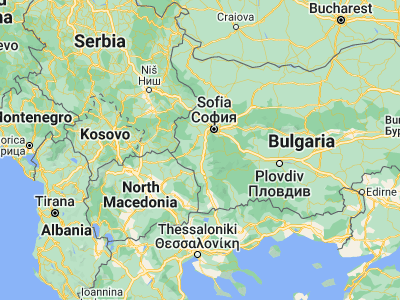 Map showing location of Bobovdol (42.36972, 23.01722)