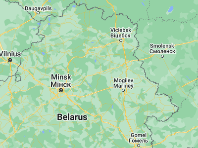 Map showing location of Bobr (54.342, 29.2736)