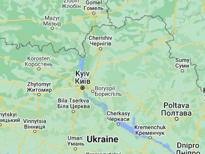 Map showing location of Bobrovytsya (50.74693, 31.3948)