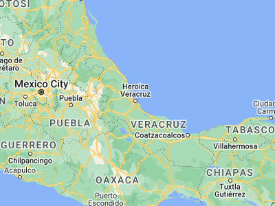 Map showing location of Boca del Río (19.1, -96.1)
