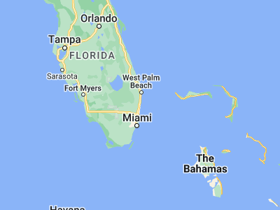 Map showing location of Boca Raton (26.35869, -80.0831)