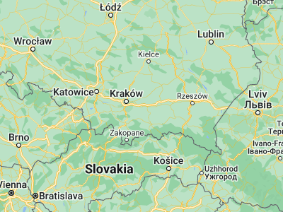Map showing location of Bochnia (49.96905, 20.43028)