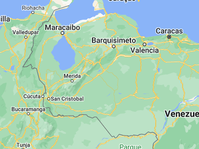 Map showing location of Boconoíto (8.84659, -69.98032)