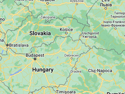 Map showing location of Bőcs (48.05, 20.96667)