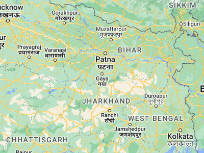 Map showing location of Bodhgaya (24.69794, 84.99213)