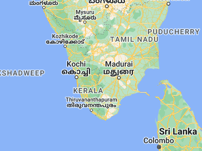 Map showing location of Bodināyakkanūr (10.01171, 77.34976)