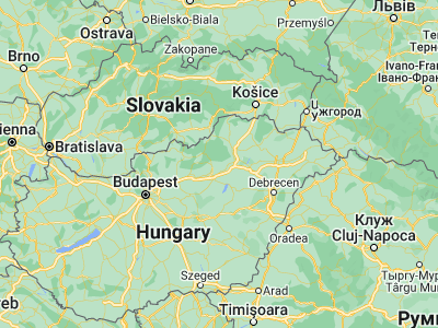 Map showing location of Bogács (47.9, 20.53333)