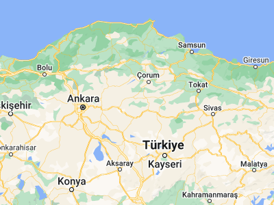 Map showing location of Boğazkale (40.02191, 34.60947)