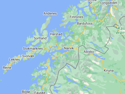 Map showing location of Bogen (68.52647, 16.9928)