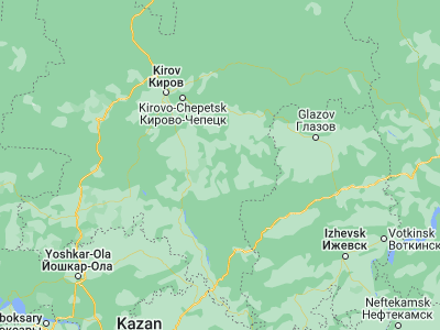 Map showing location of Bogorodskoye (57.82849, 50.74856)