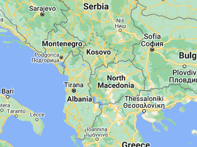 Map showing location of Bogovinje (41.92361, 20.91361)