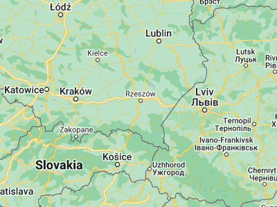 Map showing location of Boguchwała (49.98473, 21.94528)