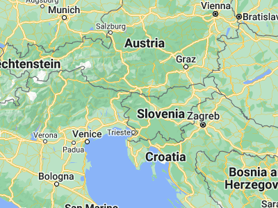 Map showing location of Bohinjska Bistrica (46.27216, 13.9535)