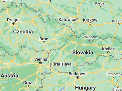 Map showing location of Bojkovice (49.03864, 17.81487)