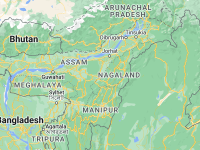 Map showing location of Bokajān (26.02131, 93.77945)