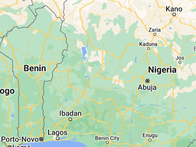 Map showing location of Bokani (9.43333, 5.2)