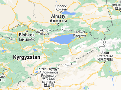 Map showing location of Bokombayevskoye (42.11768, 76.99332)