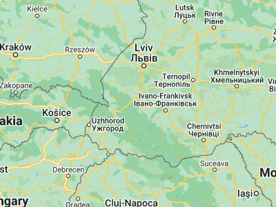 Map showing location of Bolekhiv (49.06607, 23.86435)