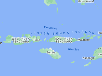 Map showing location of Bolengpulau (-8.4384, 119.9943)