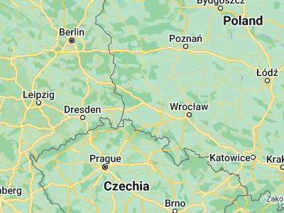 Map showing location of Bolesławiec (51.26418, 15.5697)