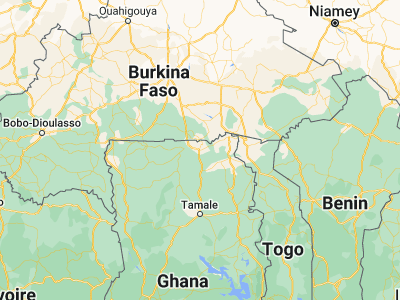 Map showing location of Bolgatanga (10.78556, -0.85139)