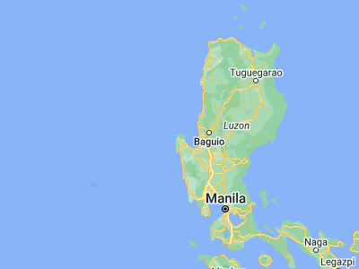 Map showing location of Bolinao (16.3883, 119.8923)