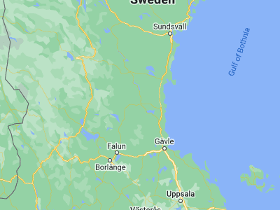 Map showing location of Bollnäs (61.34817, 16.39464)