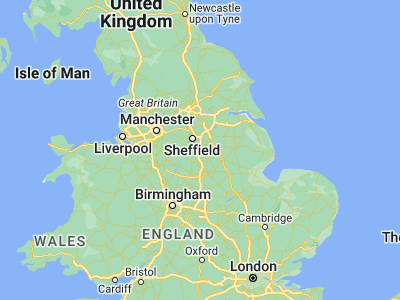 Map showing location of Bolsover (53.22846, -1.29204)
