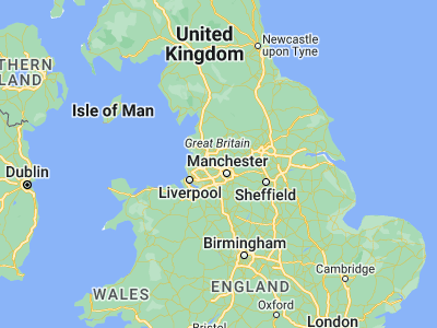 Map showing location of Bolton (53.58333, -2.43333)