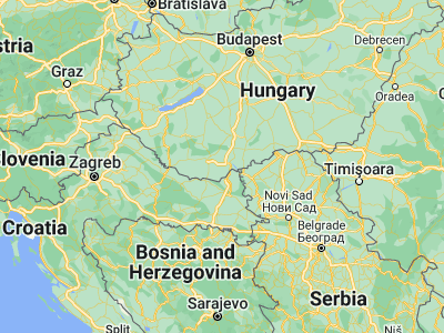 Map showing location of Bóly (45.96722, 18.51833)