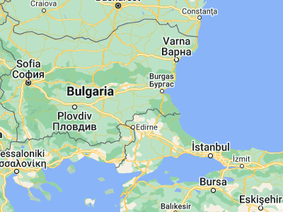 Map showing location of Bolyarovo (42.15, 26.81667)