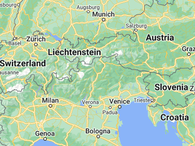 Map showing location of Bolzano (46.49272, 11.33358)