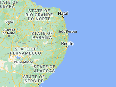 Map showing location of Bom Jardim (-7.79583, -35.58722)