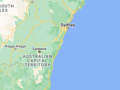 Map showing location of Bomaderry (-34.84967, 150.61093)