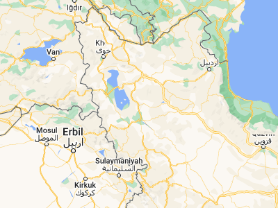 Map showing location of Bonāb (37.3404, 46.0561)