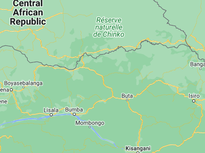 Map showing location of Bondo (3.81461, 23.68665)
